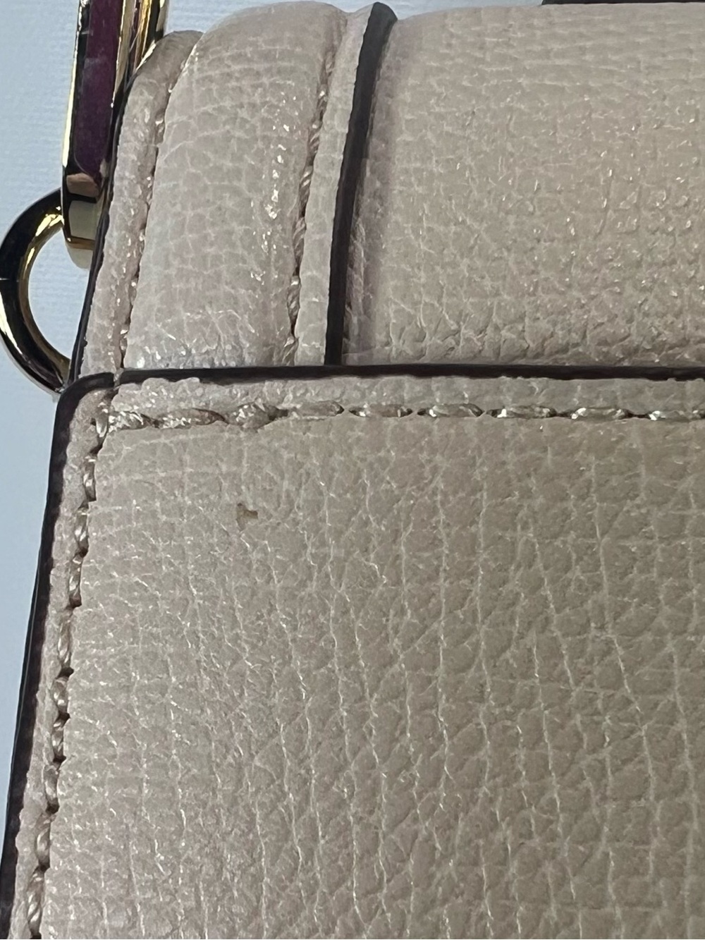 Ted Baker London Riley 2 Tone Cream/ Brown Leather Satchel/Crossbody Purse - Picture 6 of 13